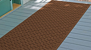 Bungalow Flooring Waterhog Ellipse 3' x 7' Indoor/Outdoor Runner, Brown, rollover