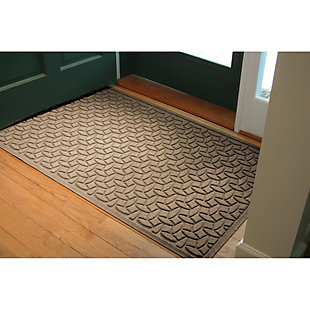 Bungalow Flooring Aqua Shield Ellipse 4' x 6' Indoor/Outdoor Mat, Beige, rollover