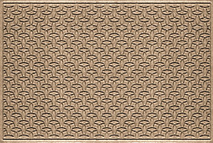 Bungalow Flooring Aqua Shield Ellipse 4' x 6' Indoor/Outdoor Mat, Camel, large