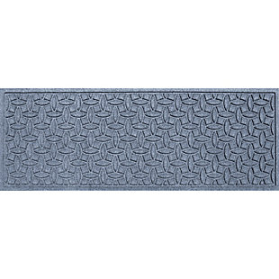 Bungalow Flooring Aqua Shield Ellipse 1'8" x 5' Indoor/Outdoor Runner, Bluestone, large