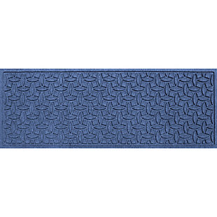 Bungalow Flooring Aqua Shield Ellipse 1'8" x 5' Indoor/Outdoor Runner, Blue, large