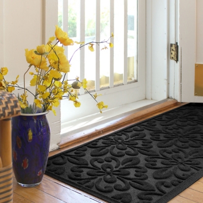 Bungalow Flooring Aqua Shield Phoenix 3' x 8' Indoor/Outdoor Mat, Charcoal, large