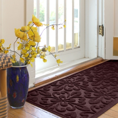 Bungalow Flooring Aqua Shield Phoenix 3' x 8' Indoor/Outdoor Mat, Bordeaux, large