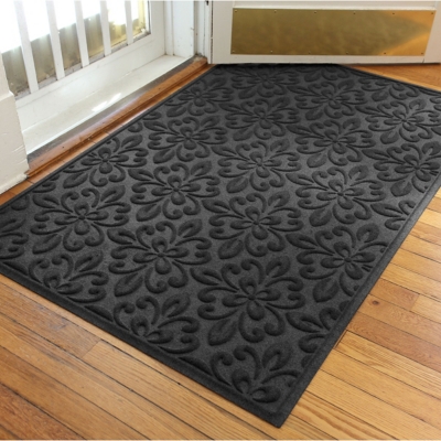 Bungalow Flooring Aqua Shield Phoenix 4' x 6' Indoor/Outdoor Mat, Charcoal, large