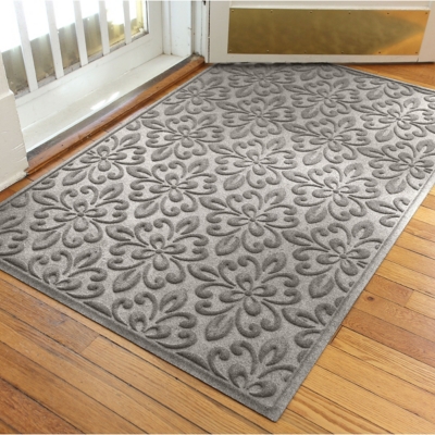 Bungalow Flooring Aqua Shield Phoenix 4' x 6' Indoor/Outdoor Mat, Medium Gray, large