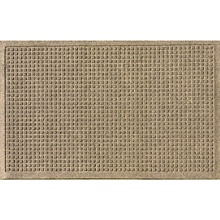 Bungalow Flooring Aqua Shield Squares 2' x 3' Indoor/Outdoor Mat, Beige, large