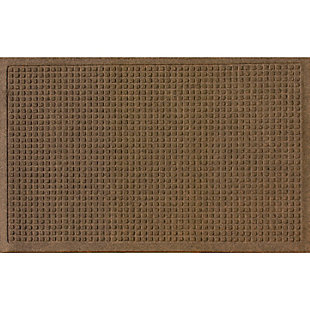 Bungalow Flooring Waterhog Squares 2' x 3' Indoor/Outdoor Mat, Brown, large