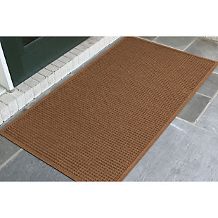 Bungalow Flooring Waterhog Squares 3' x 5' Indoor/Outdoor Mat, Brown, rollover