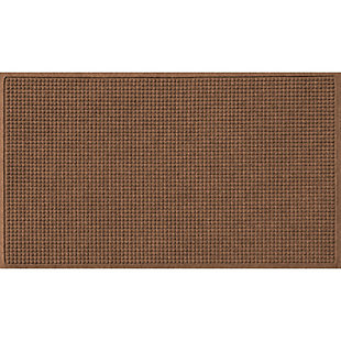 Bungalow Flooring Waterhog Squares 3' x 5' Indoor/Outdoor Mat, Brown, large