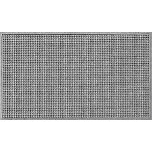 Bungalow Flooring Waterhog Squares 3' x 5' Indoor/Outdoor Mat, Light Gray, large