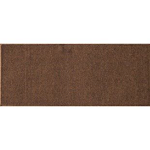 Bungalow Flooring Aqua Shield Squares 3' x 7' Indoor/Outdoor Mat, Dark Brown, large