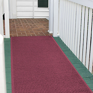 Bungalow Flooring Waterhog Squares 3' x 7' Indoor/Outdoor Mat, Purple, rollover