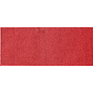 Bungalow Flooring Aqua Shield Squares 3' x 7' Indoor/Outdoor Mat, Red, large