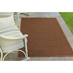 Bungalow Flooring Waterhog Squares 4' x 6' Indoor/Outdoor Mat, Brown, rollover