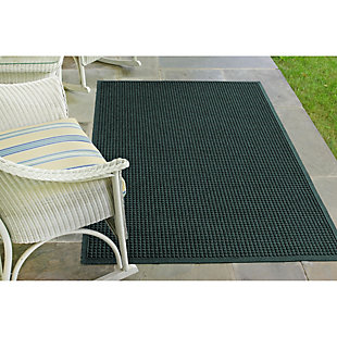 Bungalow Flooring Waterhog Squares 4' x 6' Indoor/Outdoor Mat, Green, rollover