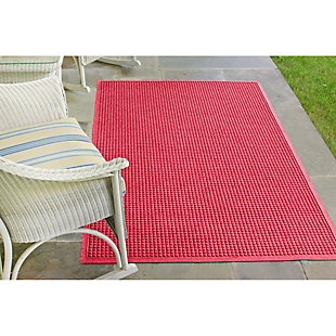 Bungalow Flooring Aqua Shield Squares 4' x 6' Indoor/Outdoor Mat, Red, rollover