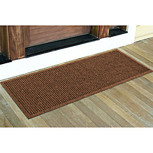 Bungalow Flooring Waterhog Squares 1'8" x 5' Indoor/Outdoor Runner, Brown, rollover