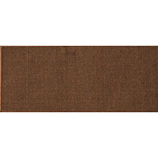 Bungalow Flooring Waterhog Squares 1'8" x 5' Indoor/Outdoor Runner, Brown, large