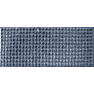 Bungalow Flooring Waterhog Squares 1'8" x 5' Indoor/Outdoor Runner, Blue, large