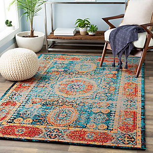 The Amsterdam Accent Rug showcases a timeless style of elegance, comfort and sophistication. The meticulously woven construction of this piece boasts durability and will add natural charm to your decor. Made with chenille polyester and cotton, this rug has no pile. Made of chenille polyester and cotton | Handwoven | 1-year limited warranty | Imported