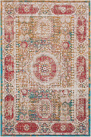 The Amsterdam Accent Rug showcases a timeless style of elegance, comfort and sophistication. The meticulously woven construction of this piece boasts durability and will add natural charm to your decor. Made with chenille polyester and cotton, this rug has no pile. Made of chenille polyester and cotton | Handwoven | 1-year limited warranty | Imported