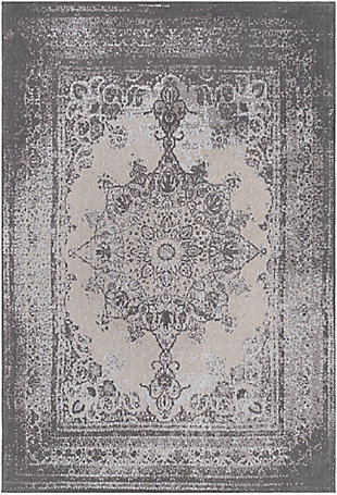 Surya Amsterdam 2' x 3' Accent Rug, Charcoal, large