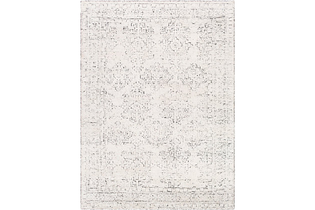 The Bella Accent Rug showcases a timeless style of elegance, comfort and sophistication. This hand-knotted rug has a durability that can't be found in other handmade constructions. It can also be thoroughly cleaned, because it contains no chemicals that react to water (such as glue). Made with viscose, this rug has a low pile. Made of viscose | Hand-knotted | 1-year limited warranty | Imported