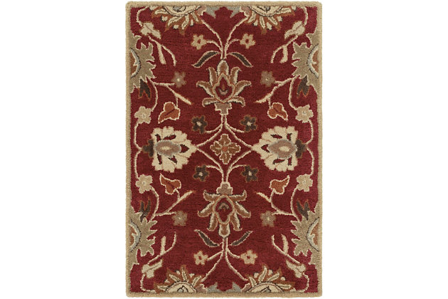 The Caesar Accent Rug showcases a timeless style of elegance, comfort and sophistication. This hand-tufted rug offers an affordable alternative to other handmade constructions while preserving the same natural demeanor and charm. Made with wool, it has a medium pile. Made of wool | Hand-tufted | 1-year limited warranty | Imported