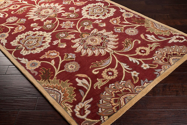 The Caesar Accent Rug showcases a timeless style of elegance, comfort and sophistication. This hand-tufted rug offers an affordable alternative to other handmade constructions while preserving the same natural demeanor and charm. Made with wool, it has a medium pile. Made of wool | Hand-tufted | 1-year limited warranty | Imported