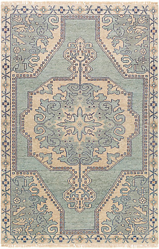 The Cappadocia Accent Rug showcases a timeless style of elegance, comfort and sophistication. This hand-knotted rug has a durability that can't be found in other handmade constructions. It can also be thoroughly cleaned, because it contains no chemicals that react to water (such as glue). Made with wool and viscose, this rug has a low pile. Made of wool and viscose | Hand-knotted  | 1-year limited warranty | Imported