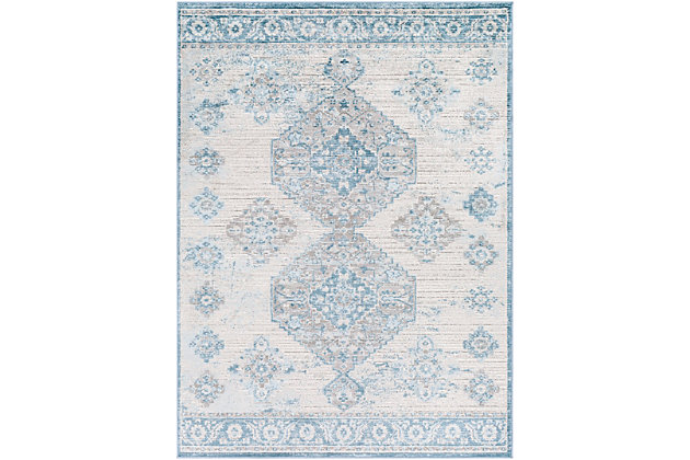 The Enfield Accent Rug showcases a timeless style of elegance, comfort and sophistication. The meticulously woven construction of this piece boasts durability and will add natural charm to your decor. Made with polypropylene and polyester, this rug has a medium pile. Made of polypropylene and polyester | Machine woven | 1-year limited warranty | Imported