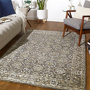The Shelby Accent Rug showcases a timeless style of elegance, comfort and sophistication. This hand-tufted rug offers an affordable alternative to other handmade constructions while preserving the same natural demeanor and charm. Made with wool and viscose, this rug has a medium pile. Made of wool and viscose | Hand-tufted | 1-year limited warranty | Imported