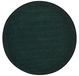 Better Trends Chenille Braid Collection Reversible 5' x 8' Oval Area Rug, Black, rollover