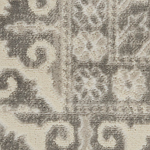 Add subtle distinction to any room with this elegant area rug. Inspired by persian rug traditions, the floral design with center medallions is refined for modern sensibility with soft and easy-care fibers.Made of polypropylene and polyester | Machine made | Thin pile (less than 0.5" high) | Power-loomed | Vacuum regularly (no beater bar) | Low shedding | Rug pad recommended | Recommended for areas with moderate foot traffic | Imported