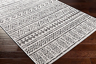 This rug from the Eagean Collection features a compelling global-inspired design brimming with elegance and grace. The perfect addition to any home, it will bring eclectic flair to your decor with ease. This meticulously woven piece boasts durability and provides natural charm.Made of polypropylene | Machine woven  | No backing | Indoor/outdoor safe | Spot clean only | Rug pad recommended | Imported