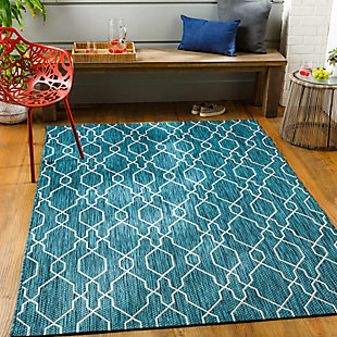 Surya Eagean 5'3" x 7'7" Area Rug, Turquoise, rollover