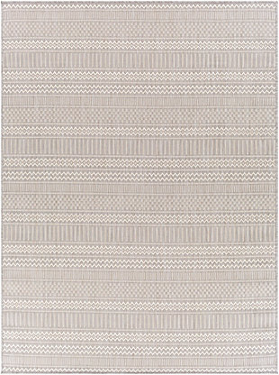 This simplistic-yet-compelling rug from the Malibu Collection effortlessly serves as the epitome of modern style. The meticulously woven piece boasts durability and provides natural charm to your decor.Made of polypropylene and polyester | Machine woven | No backing | Indoor/outdoor safe | Spot clean only | Rug pad recommended | Imported