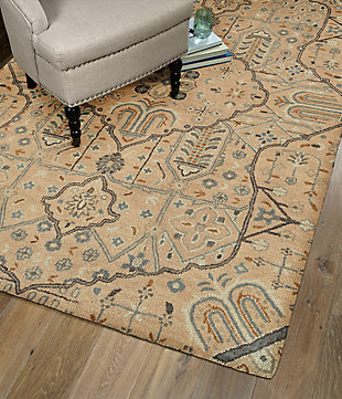 Inspired by the fashion of 16th Century nobility – simple floral shapes and patterns mixed with vibrant colors are found within the rugs that make up our Helena Collection. These gorgeous hand-tufted rugs are produced using hand-dyed 100% imported wool which is then spun into a premium textured yarn. Each of these single pile rugs is then serged by hand and backed with Kaleen’s signature cotton canvas. Kaleen’s hand-tufted rugs are made using 100% imported wool. Due to their thick piles and the way they are constructed, hand-tufted rugs are great to use in heavy traffic areas and will provide beauty for many years to come.Hand tufted in India from 100% Virgin Wool | Residential Indoor Use Only, Flame retardant | Vacuum with no beater bar/rotating brush, Spot clean with mild detergent, Shake to remove dust | Modern, Traditional, Transitional, Southwestern, Global inspired, Textured yarn Cut Pile, Hand serged and Finished | 1 Year Limited Manufacturing Warranty | Due to differences in computer monitors, some rug colors may vary slightly, lengths and widths may vary from the published dimensions, patterns may vary slightly according to shape and size | 100% Wool | Imported | Indoor/outdoor | Imported | 1 year limited manufacturing warranty | Due to differences in computer monitors, some rug colors may vary slightly. Lengths and widths may vary from the published dimensions and patterns may vary slightly according to shape and size.