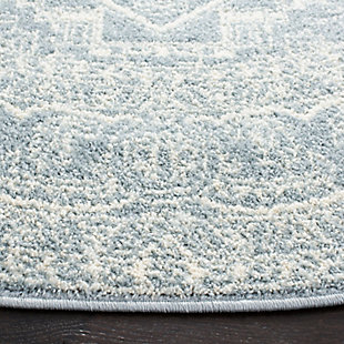 Inspired by global travel and the bold, colorful motifs adorning fashionable ski chalets, Safavieh translates rustic lodge style into the supremely chic and easy-care Adirondack collection. Crafted of enhanced polypropylene yarns, Adirondack rugs expFiber/finish: polypropylene pile | Backing: woven | Imported | Construction: power loomed | Pile height: 11mm | Shape: round
