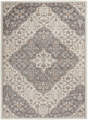 Nourison Elation 5'3" x 7'3" Center Medallion Area Rug, Cream, large