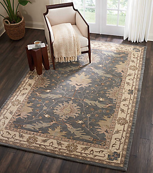 Nourison India House 6'6" x 9'6" Area Rug, Blue, rollover