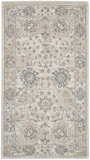 Nourison Kathy Ireland Moroccan Celebration 2'2" x 3'9" Abstract Accent Rug, Cream, large