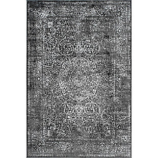 nuLOOM Transitional Persian Delores 4' x 6' Accent Rug, Dark Gray, rollover