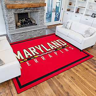 Addison Campus University of Maryland 5' x 7' Area Rug, Red, rollover