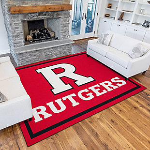 Addison Campus Rutgers 5' x 7' Area Rug, Red, rollover