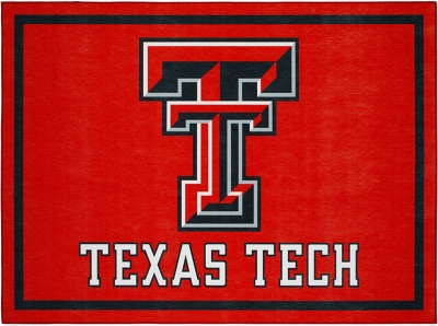 Addison Campus Texas Tech 5' x 7' Area Rug, Red, large