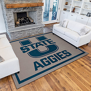 Addison Campus Utah State 2'5" x 3'8" Accent Rug, Pewter, rollover