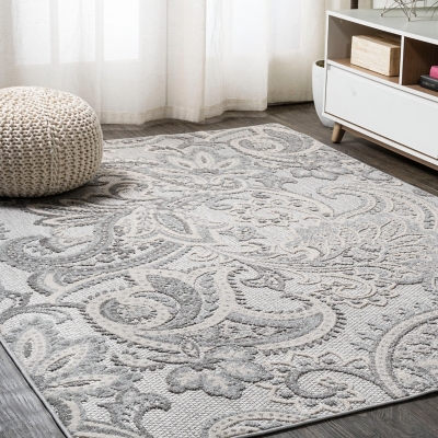 Jonathan Y Gordes Paisley High-Low 4' x 6' Indoor/Outdoor Area Rug | Ashley