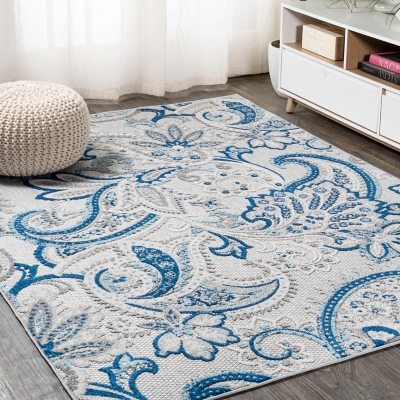 Jonathan Y Gordes Paisley High-Low 4' x 6' Indoor/Outdoor Area Rug | Ashley