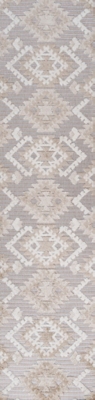 JONATHAN Y Sumak High-Low Pile Neutral Diamond Kilim Beige/Gray 5